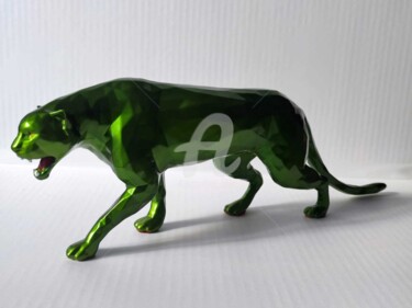 Sculpture intitulée "Black Panther - GM…" par Ded2008, Œuvre d'art originale, Résine
