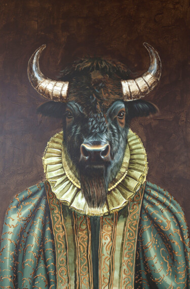 Pintura intitulada "Buffalo II" por Carlos Gamez De Francisco, Obras de arte originais, Acrílico
