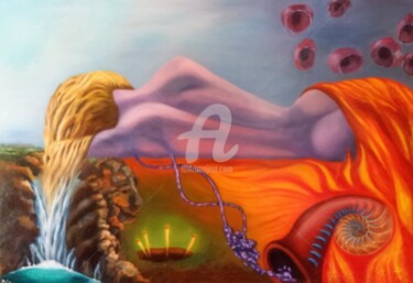 Pintura titulada "Sueño de un mente d…" por Deia G Designer, Obra de arte original, Oleo