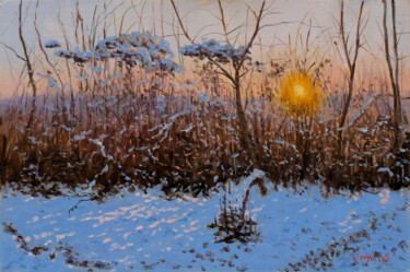 Malerei mit dem Titel "Overgrown Vineyard" von Dejan Trajkovic, Original-Kunstwerk, Öl
