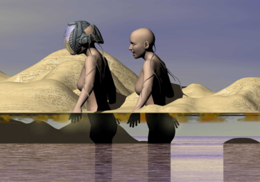 "Sisters N" başlıklı Dijital Sanat Dejan Vucelic tarafından, Orijinal sanat, Dijital Resim