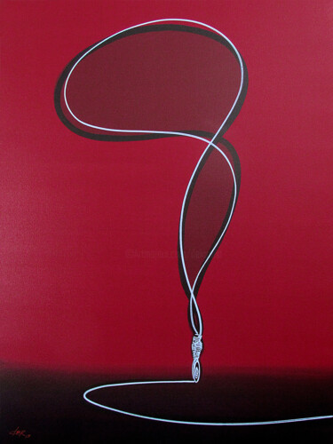 Pintura intitulada "the juggler 90x120…" por Dek, Obras de arte originais, Acrílico Montado em Outro painel rígido