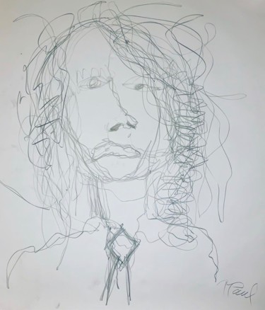 Tekening getiteld "« Self Portrait S »" door Ppaul, Origineel Kunstwerk, Potlood