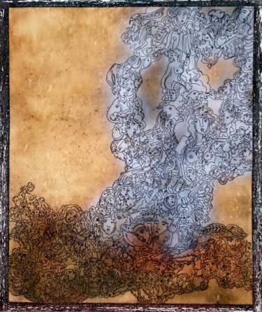 Pittura intitolato "Foresta en llamas" da Juan Del Balso, Opera d'arte originale, Acrilico