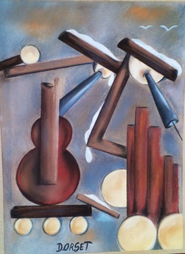 "Larmes musicales" başlıklı Tablo Delphine Orset Guerry tarafından, Orijinal sanat, Pastel