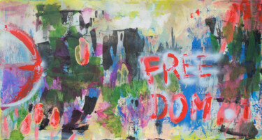 Ζωγραφική με τίτλο "Freedom" από Delfina Petkow, Αυθεντικά έργα τέχνης, Ακρυλικό