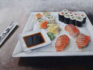 제목이 "Sushi"인 미술작품 Della Camilleri로, 원작, 아크릴