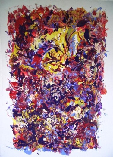 Painting titled "chaos3" by Delphine Bernard, Original Artwork, Oil