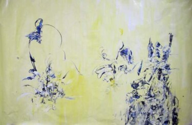 绘画 标题为“yellow gap” 由Delphine Bernard, 原创艺术品, 油