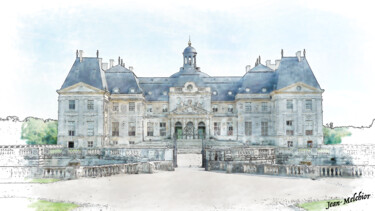Arts numériques intitulée "Château de Vaux-Le-…" par Jamy Delpias, Œuvre d'art originale, Peinture numérique