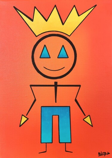Painting titled "Jim" by Rémy Demestre, Original Artwork, Acrylic Mounted on Wood Stretcher frame