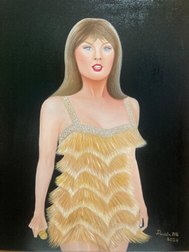 Malerei mit dem Titel "Taylor Swift" von Demi Ng, Original-Kunstwerk, Öl