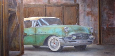 Schilderij getiteld "Buick Century" door Philippe Demory, Origineel Kunstwerk, Olie