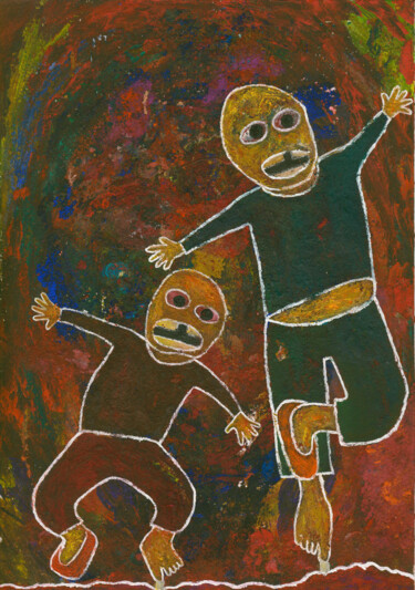 Pintura titulada ""В аду будем стоять…" por Denis Aleksandrovich, Obra de arte original, Gouache