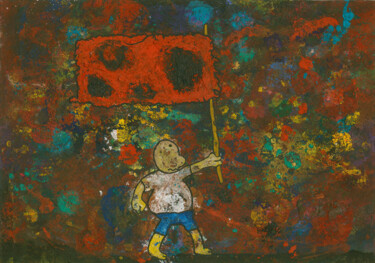 Pintura titulada ""Мучительное знамя…" por Denis Aleksandrovich, Obra de arte original, Gouache