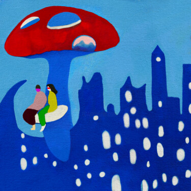 Цифровое искусство под названием "Blue Dream" - Denis Ruiz, Подлинное произведение искусства, Цифровая живопись