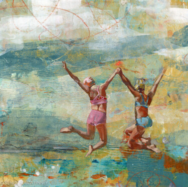 Malerei mit dem Titel "Disappearing Waters" von Denise Souza Finney, Original-Kunstwerk, Acryl