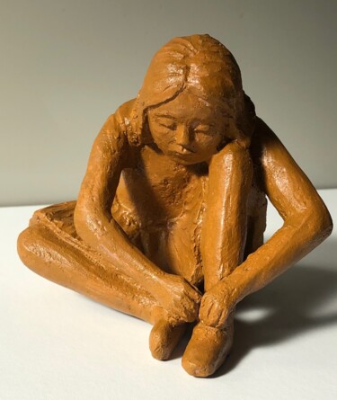 Скульптура под названием "Petite ballerine" - Denis Thebaudeau, Подлинное произведение искусства, Терракота