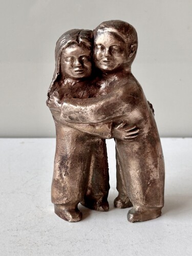 Scultura intitolato "amours enfantines" da Denis Thebaudeau, Opera d'arte originale, Bronzo