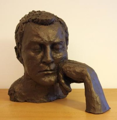 Sculpture intitulée "Le penseur" par Denis Thebaudeau, Œuvre d'art originale, Autre