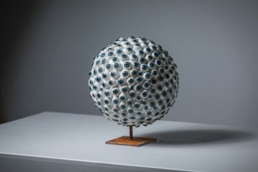 Sculpture intitulée "Datensicherung 1.0" par Dennis Josef Meseg, Œuvre d'art originale, Verre