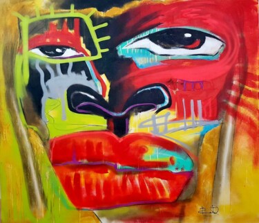 Картина под названием "Carneval mask" - Dennys Santos Diaz, Подлинное произведение искусства, Акрил