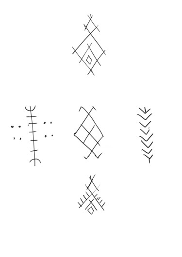 数字艺术 标题为“tatouages amazigh p…” 由Depict Sofia, 原创艺术品, 2D数字工作