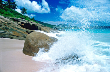 "Seychelles Rocky Be…" başlıklı Dijital Sanat Derek Harris tarafından, Orijinal sanat, Fotoşopsuz fotoğraf