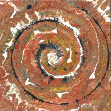 Malerei mit dem Titel "Rotation" von Derollepot, Original-Kunstwerk, Acryl Auf Keilrahmen aus Holz montiert