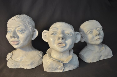 Sculpture titled "Alice, Marcel et Vi…" by Derrey, Original Artwork