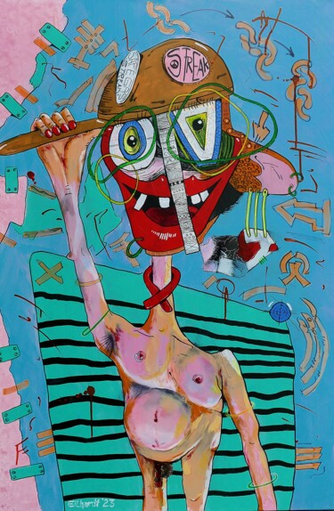 Peinture intitulée "JACO STREAKER" par Detlev Eilhardt, Œuvre d'art originale, Acrylique