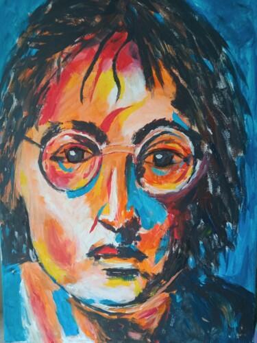 Pittura intitolato "John Lennon" da Detlev Krüger-Sperling, Opera d'arte originale, Acrilico