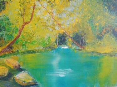 Peinture intitulée "Spreewald" par Detlev Krüger-Sperling, Œuvre d'art originale, Acrylique