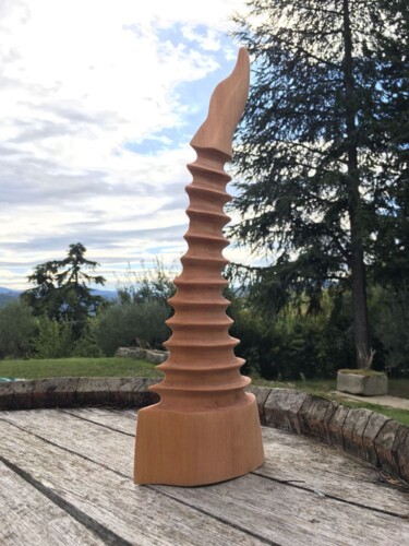 Sculpture intitulée "La spina" par Deusmou, Œuvre d'art originale, Bois