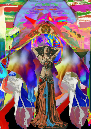 Цифровое искусство под названием "Colour Me in Midnig…" - Devorah Rosen, Подлинное произведение искусства, Цифровая живопись