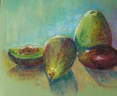 Картина под названием "Avocado" - Dharsha Samarasinha, Подлинное произведение искусства, Пастель