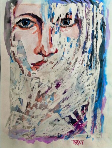 Рисунок под названием "Watercolor painting…" - Diana Dimova - Traxi, Подлинное произведение искусства, Акварель