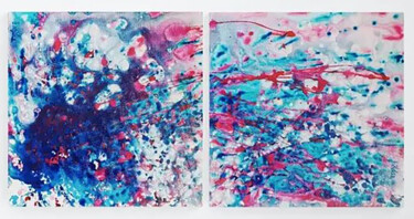 Peinture intitulée "Two Canvases Abstra…" par Diana Dimova - Traxi, Œuvre d'art originale, Acrylique