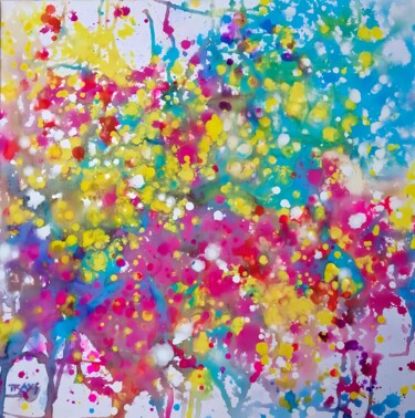 Painting titled "Joyful Radiance: Ab…" by Diana Dimova - Traxi, Original Artwork, Acrylic