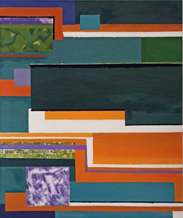 Malerei mit dem Titel "Orange\Green" von Diana Ivanova, Original-Kunstwerk, Acryl