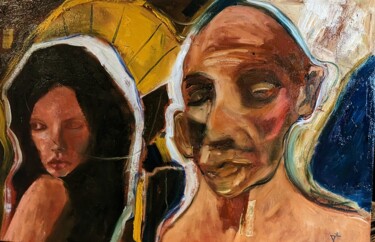 Malerei mit dem Titel "Unterschiede" von Diana Knepper, Original-Kunstwerk, Öl Auf Holzplatte montiert