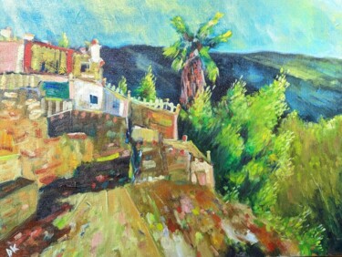 Schilderij getiteld "Ruine in Cordoba, S…" door Diana Knepper, Origineel Kunstwerk, Olie Gemonteerd op Karton