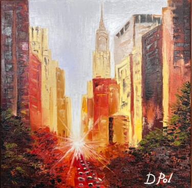 Painting titled "Money shine" by Diana Pol, Original Artwork, Oil