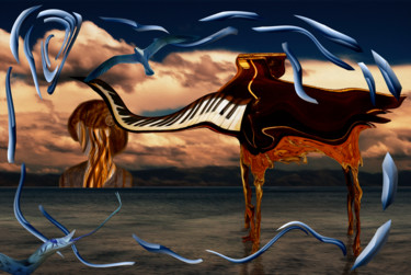 Arte digital titulada "Attack of the Mad P…" por Diana Ringo, Obra de arte original, Foto-montaje