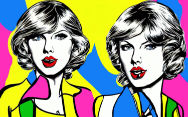 绘画 标题为“Taylor Swift Pop Ar…” 由Diana Ringo, 原创艺术品, 油
