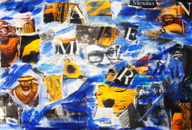 Pittura intitolato "Mexico - Collage" da Diana Ringo, Opera d'arte originale, Gouache