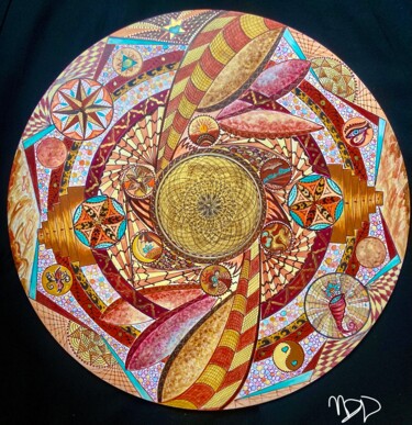 Картина под названием "MULTIVERS 2" - Diane Dalman, Подлинное произведение искусства, Акрил Установлен на Деревянная панель