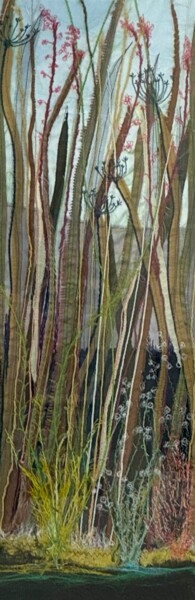 Art textile intitulée "Let the grass grow 1" par Diane Macgowan, Œuvre d'art originale, Tissu