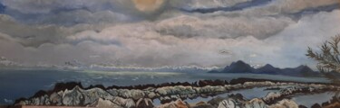 Peinture intitulée "Les rochers de Sain…" par Diane Medus, Œuvre d'art originale, Huile
