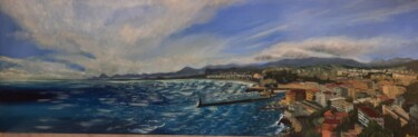 Pittura intitolato "Nice par grand vent" da Diane Medus, Opera d'arte originale, Olio